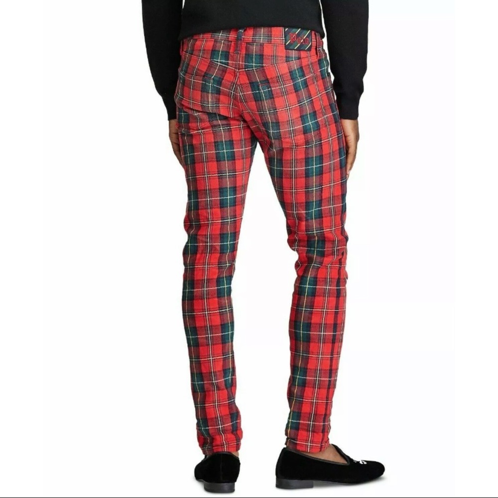Polo Ralph Lauren Eldridge Skinny Jeans Tartan - Picture 2 of 4